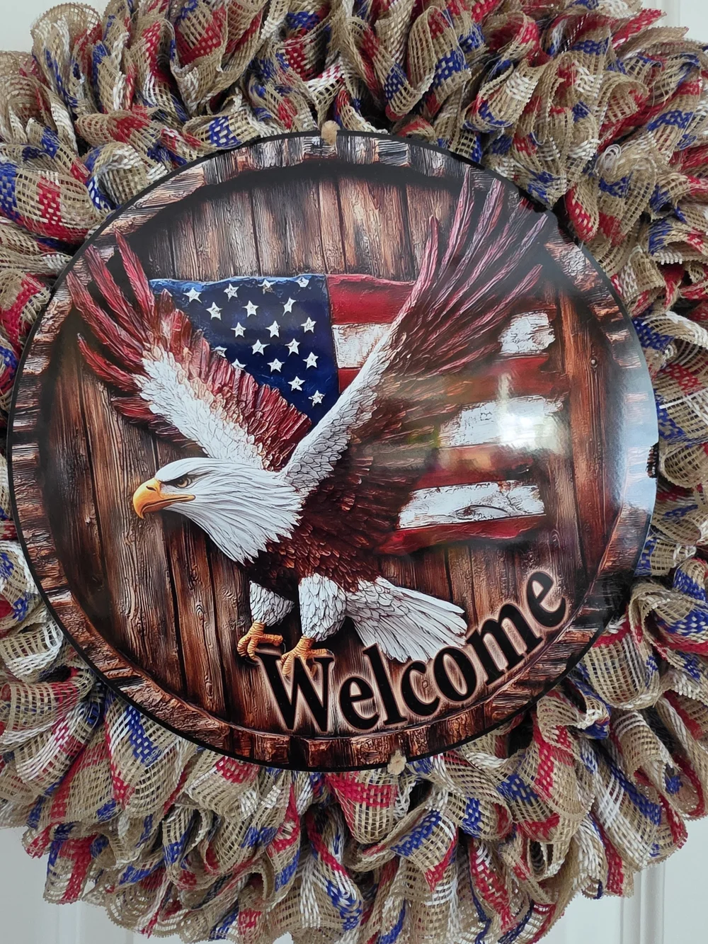 Patriotic Eagle Welcome Wreath